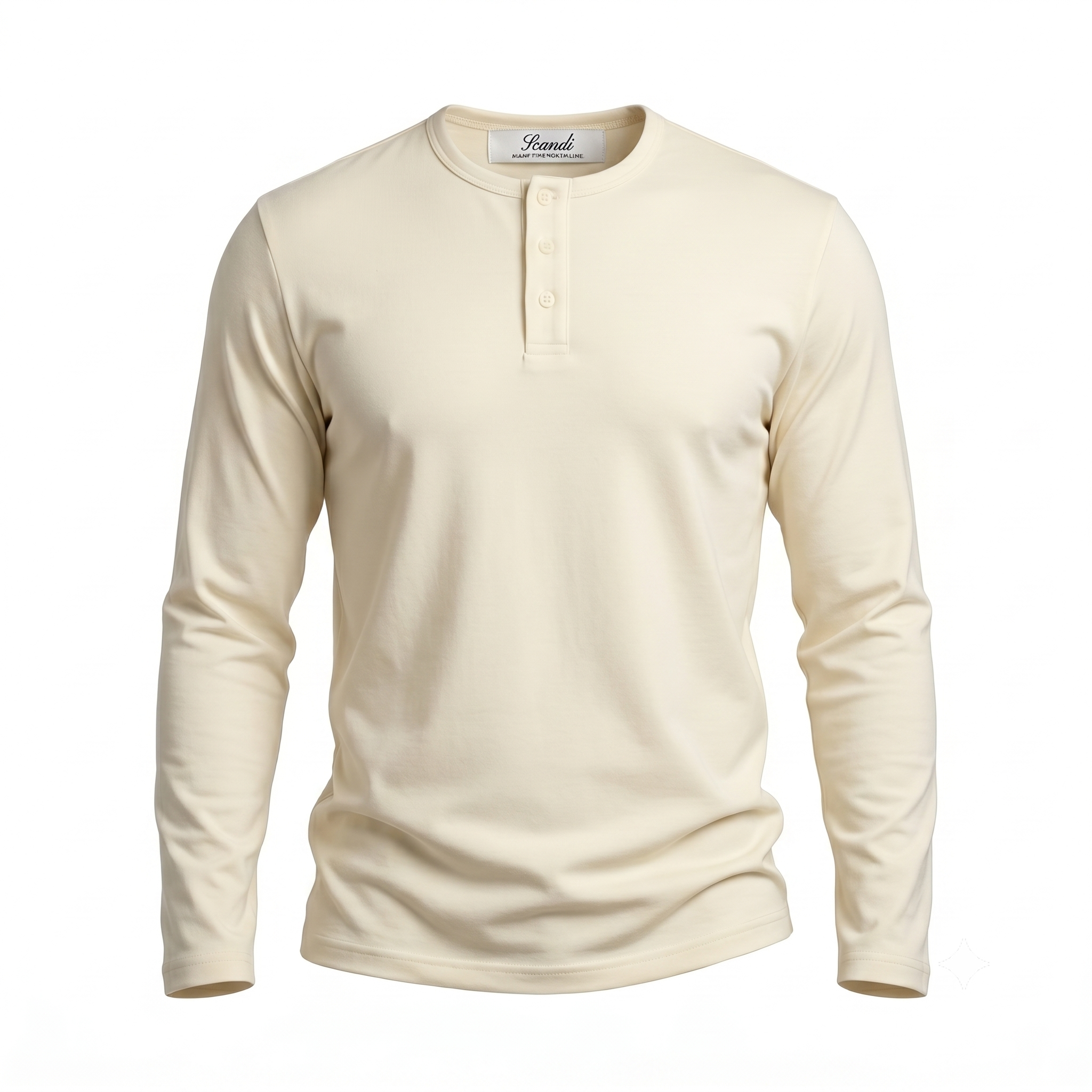 'Sea Mist' Cream Henley
